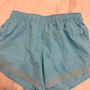 Women's Light Blue Athletic Shorts